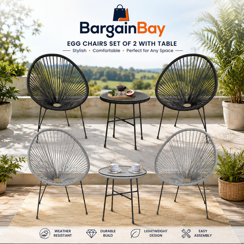 Bistro set chairs egg - 2,