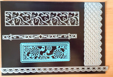 Border Edge Dies x 5 on Magnetic Sheet - 7 Dies in total