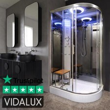 Vidalux Steam Version Shower Cabin Enclosure Cubicle SS 1200x800mm THERMOSTATIC