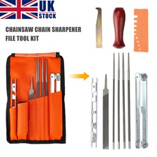 10 Pcs Chainsaw Sharpening For Stihl Filing Kit Chain Sharpen Saw Files + Pouch