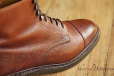 Loake Lindale Tan Brown Grain Leather Derby Boots Mens UK 6 US 7 EU 40