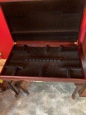 LARGE EMPTY MAHOGANY CANTEEN