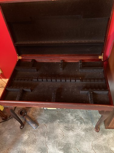 Large empty mahogany canteen - large,