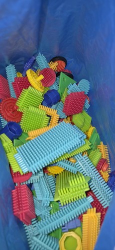 Bristle blocks stickle - bristle, bricks