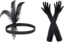 1920s Flapper Headband & Black