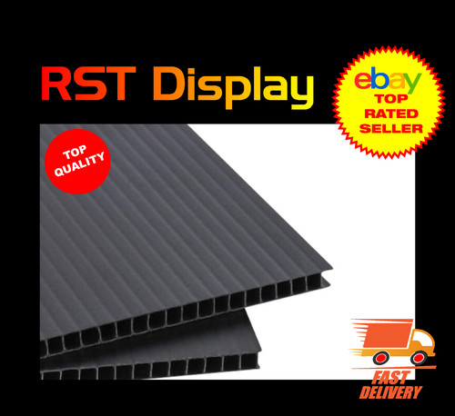 Black fluted plastic correx - fluted,