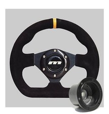 250mm Black Leather Steering