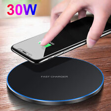 30W Wireless Charger Mat Charging Pad For Apple iPhone 14 Samsung Z Flip 5/4 S23