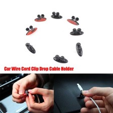 8x BLACK Car Wire Cord Clip