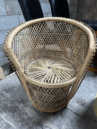 Vintage retro wicker barrel - vintage,