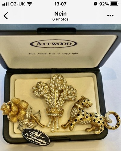 Attwood sawyer brooch - attwood, &