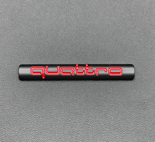 Quattro matt black red - matt,