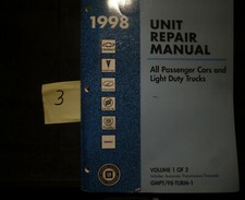 1998 GMC Sierra 1500 2500 3500 Truck Transmission Overhaul Service Manual