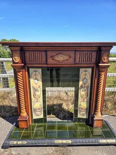 Bespoke tiled fire surround - tiled,