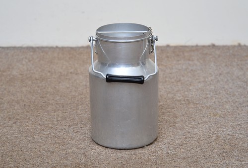 Vintage old aluminium - , milk