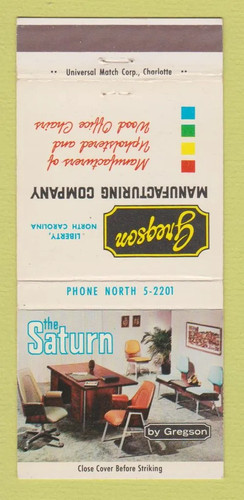 Matchbook cover saturn desk - saturn,