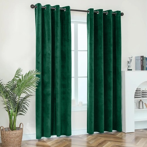 Plain velvet blackout curtains - plain,