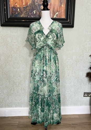 Rene derhy green floral tiered - derhy,
