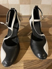 Ladies Black/White Jive, Lindyhop, Salsa, Ballroom Dance Shoes - size 36   