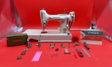 Extremely Beautiful 1961 Tan Singer Featherweight-Restored Case & lots of Extras
