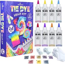 Winsons Tie Dye Creative Kit - 8 Colours. Fabric Arts Crafts For Kids Adult Gift