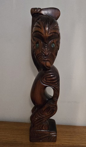 Wooden maori statue - maori,
