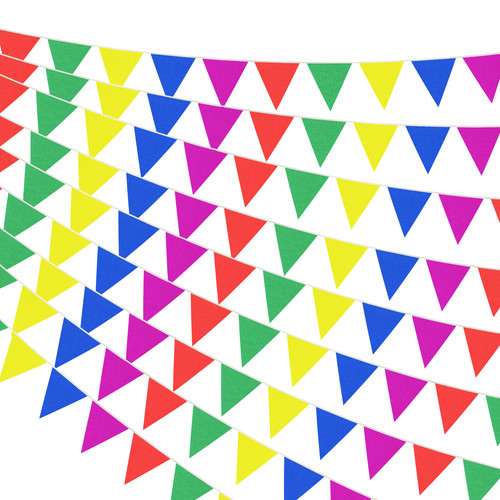 Multicolour bunting flags 50m - flags,