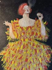 Vintage retro Oil Portrait