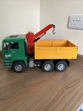 Bruder Man TGS Crane Truck Lorry Wagon Tipper Lift Commercial Vehicle Green