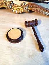 Hand Turned Wood Hammer Gavel