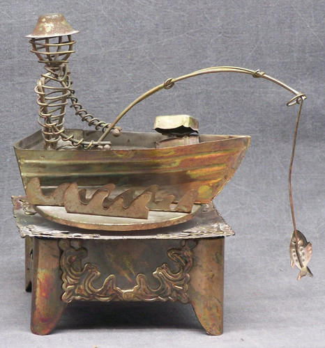Vintage folk art music - box, man