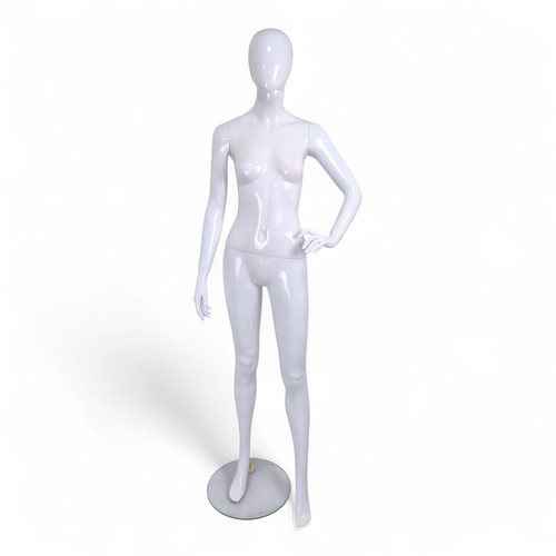 White glossy female faceless - white,