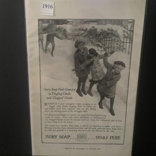 Vintage 1916 Ivory Soap Grateful to Tingling Cheeks Ad Advertisement