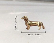 Gold Metal Brass Dachshund