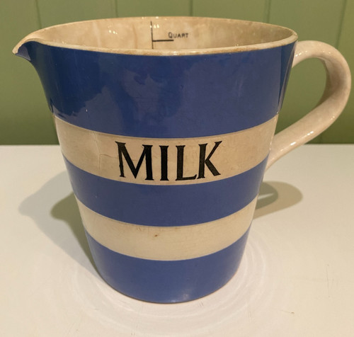 Vintage cornishware quart - cornishware, quart/2