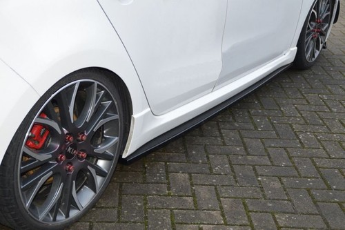 Black gloss side skirts - black,