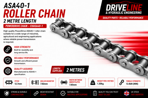 Asa40 roller chain metre - chain, 2