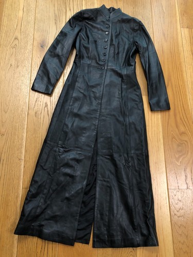 Chantel long leather - leather, coat