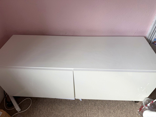 White stand with storage 2 - white, storage,
