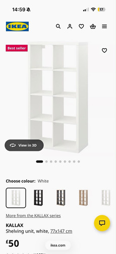 Ikea kallax white shelving - kallax,