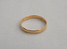 J & JW 1880 VICTORIAN 22CT YELLOW GOLD WEDDING BAND 2.8mm RING SIZE N 1/2 - 1.5g