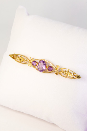 9ct gold amethyst - 9ct,