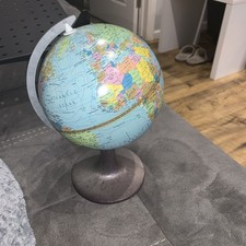 Vintage Small.tin Scan-Globe A/S Desktop Globe 1976 Made in Denmark