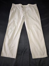 Bruhl Stretch Trousers Mens Beige Cotton Straight Leg Pants Chino W42 L28