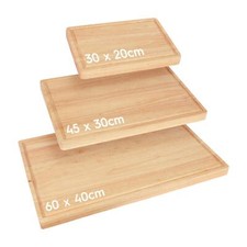 1x Wooden Butchers Block Chopping Board Kitchen Cutting Worktop
