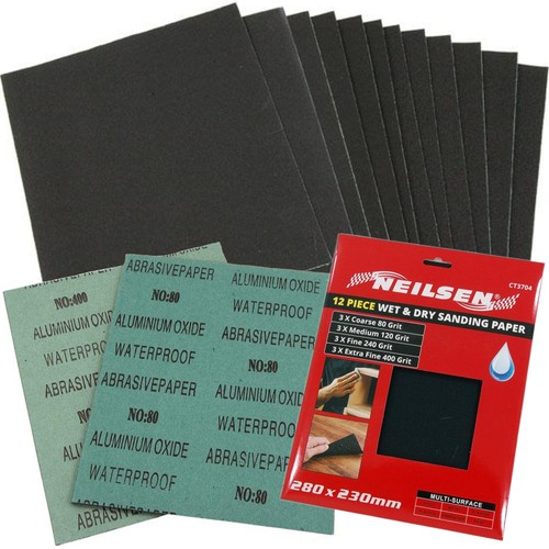 12pc wet and dry emery - emery, paper