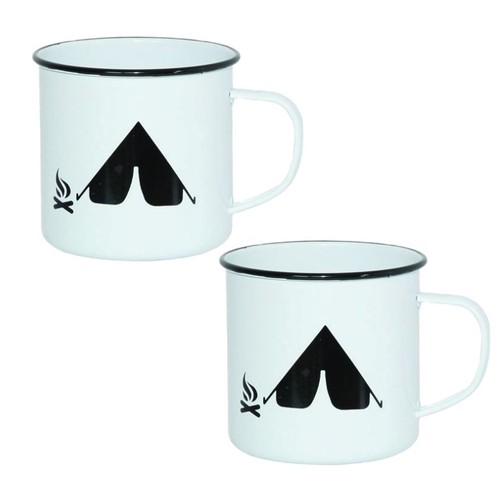 Retro camping enamel mug - 2,