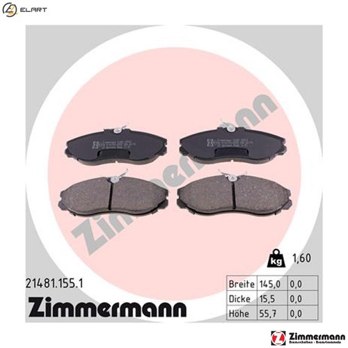 Brake pad set disc - set,