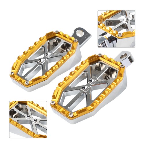 Chrome gold rear footrest - chrome, +