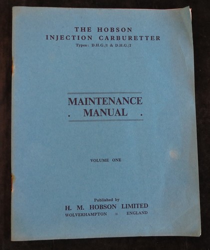 Hobson injection carburetter - injection,